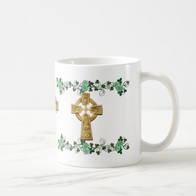 Taza De Café Cruz Celta Irlandesa y calumnia (Derecha)