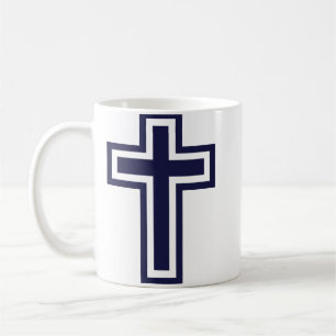 Taza De Café Cruz cristiana azul diferentes variantes