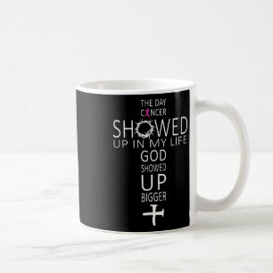 Taza De Café Cruz Cristiana Jesús Cáncer de Mama Rosa