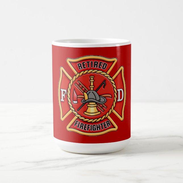Taza De Café Cruz de bomberos retirados (Centro)