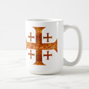 Taza De Café Cruz de Jerusalén, apenada