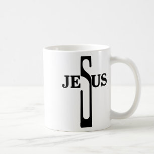 Taza De Café Cruz de Jesucristo Fe cristiana en Dios Hombre Eas