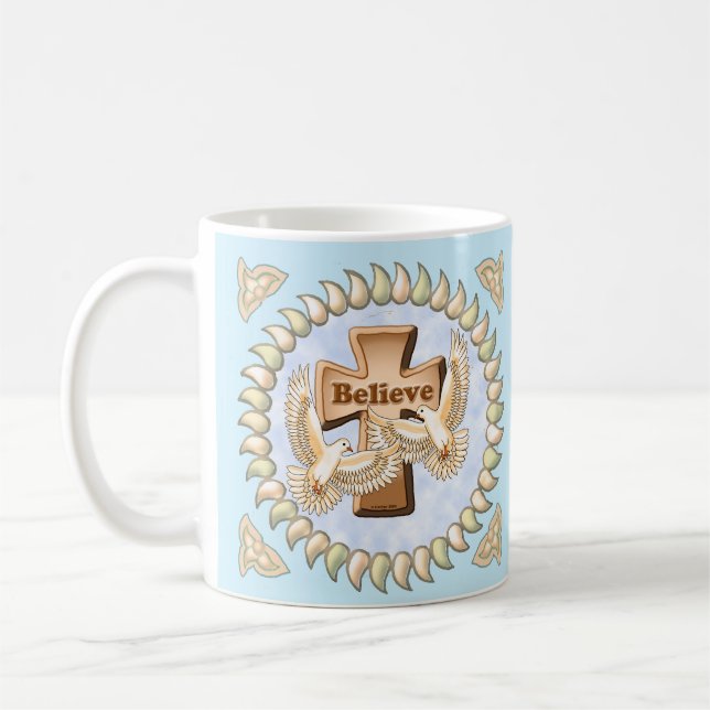 Taza De Café Cruz de la Gloria Cristiana (Izquierda)