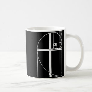 Taza De Café Cruz de la proporción áurea secuencia cristiana de