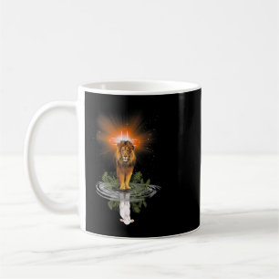 Taza De Café Cruz de León Jesús Reflexión Agua Espejo Oveja T-S