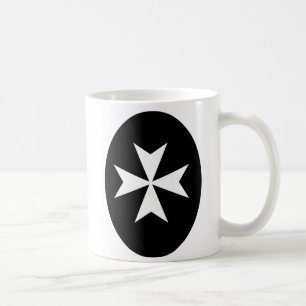 Taza De Café Cruz de Malta blanca
