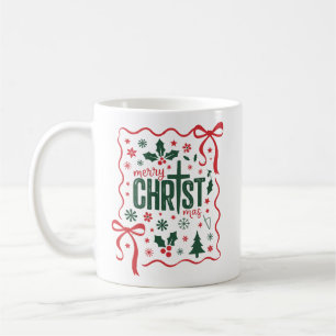 Taza De Café Cruz de Navidad Cristiana Señal Jesucristo Fe