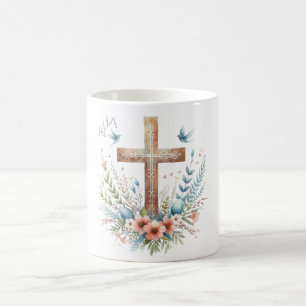 Taza De Café Cruz de Pascua de Agua Personalizada