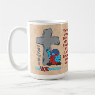 Taza De Café Cruz de Piedra Porque Tú Importas Salmo 32 1