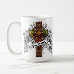 Taza De Café Cruz del tartán de Buchanan