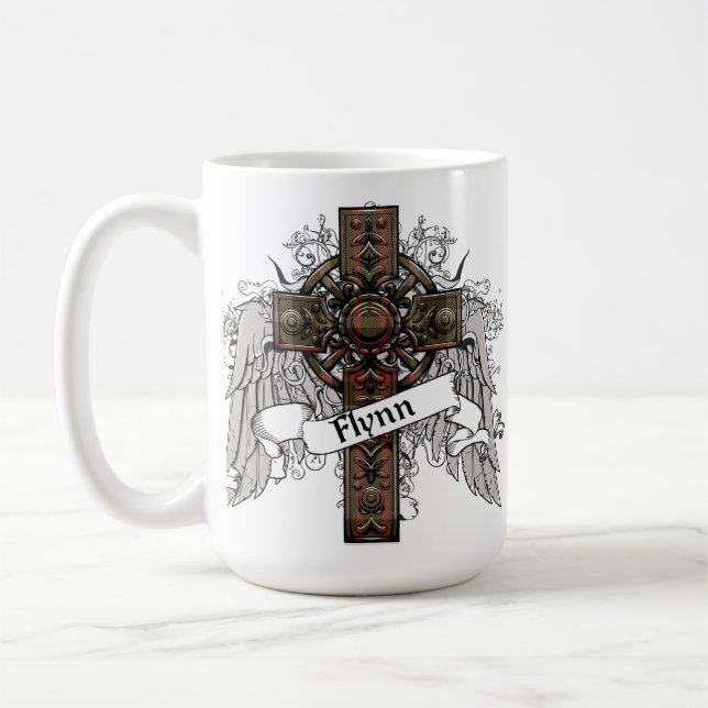 Taza De Café Cruz del tartán de Flynn (Izquierda)