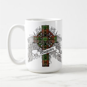 Taza De Café Cruz del tartán de Maguire