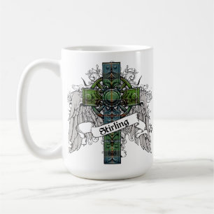 Taza De Café Cruz del tartán de Stirling