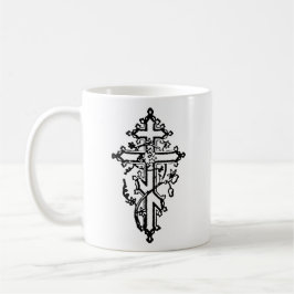 Taza De Café Cruz Ornate Cristiana Ortodoxa 11oz