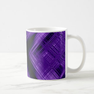 Taza De Café Cruz púrpura y cuadrícula