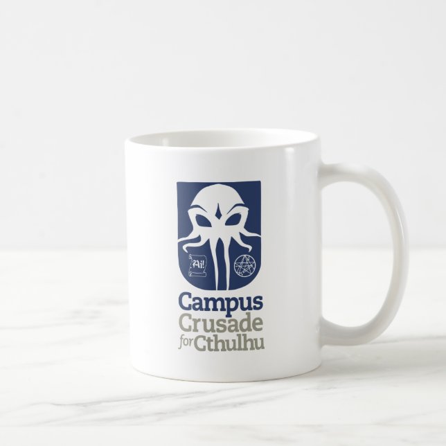 Taza De Café Cruzada del campus para Cthulhu (Derecha)