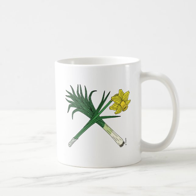 Taza De Café Cruzado de puerros y daffodil (Derecha)