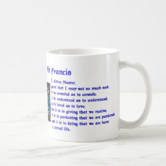 Taza De Café Cruzado del rezo de St Francis