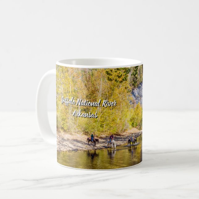 Taza De Café Cruzando el río Búfalo (Anverso izquierdo)
