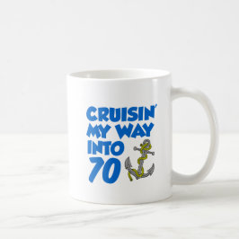 Taza De Café Cruzando mi camino hacia 70 Mug