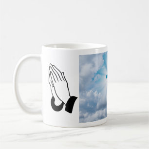 Taza De Café Cruzar y rezar manos