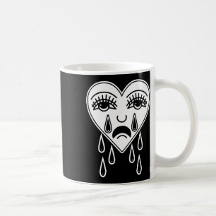 Taza De Café Crying Heart American Tradicional Tattoo Old Schoo