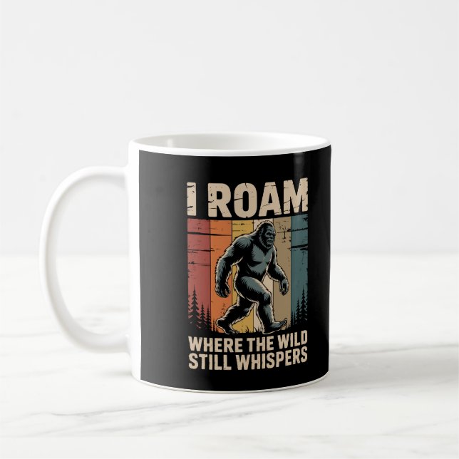 Taza De Café Cryptid Bigfoot Sasquatch Wilderness Explorer Mug (Izquierda)