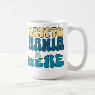 Taza De Café Crypto Mania Retro Blue Mug