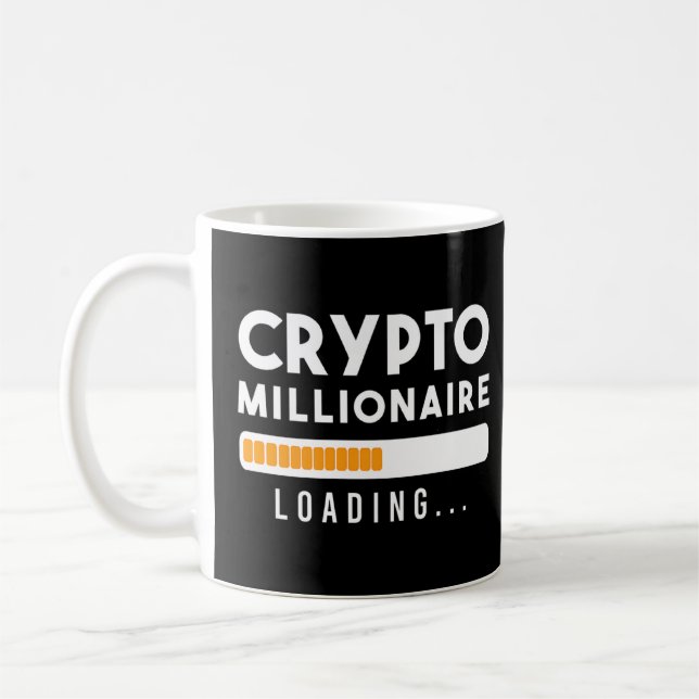 Taza De Café Crypto Millionaire Blockchain Bitcoin Trader (Izquierda)