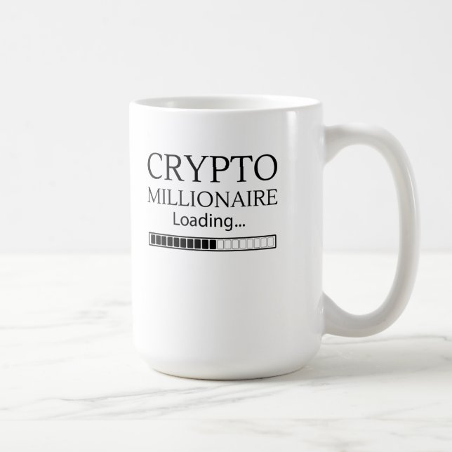 Taza De Café Crypto Millionaire Cargando, espere (Derecha)