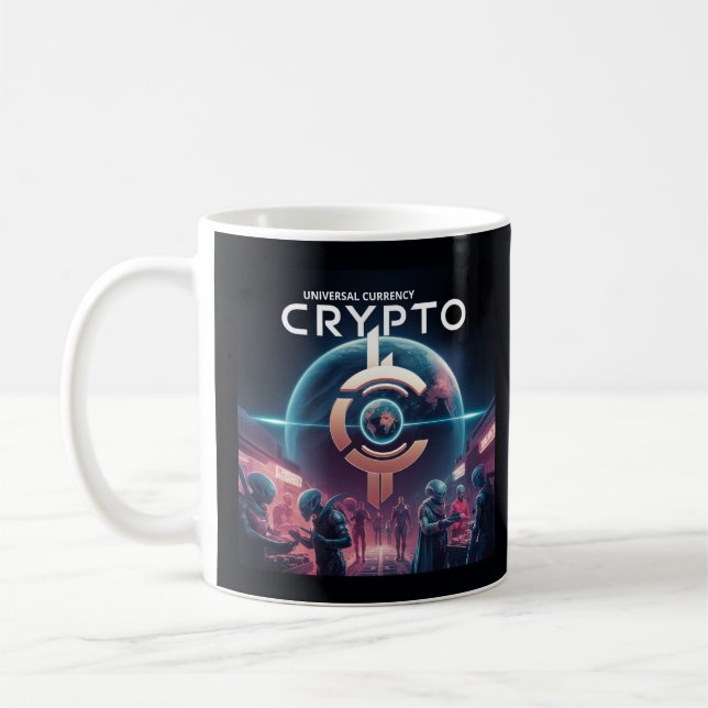Taza De Café Crypto Planet Black (Izquierda)