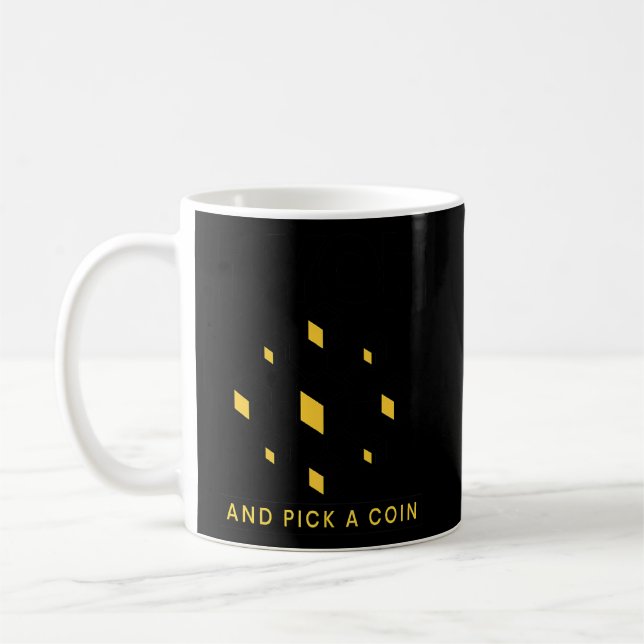 Taza De Café Cryptocurrency Blockchain Haga su propia foto de i (Izquierda)