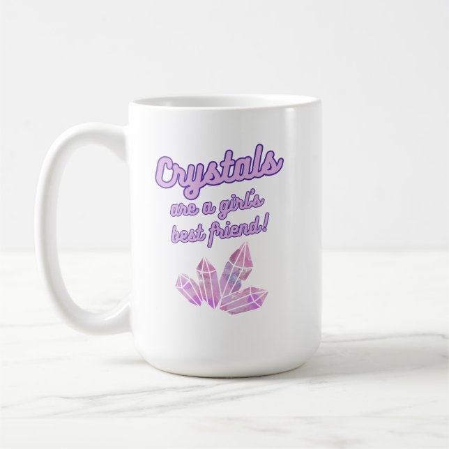 Taza De Café Crystal's es el mejor amigo Chica de café Mug (Izquierda)