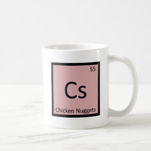Taza De Café Cs - Aperitivo de Nuggets de Pollo Símbolo Químico
