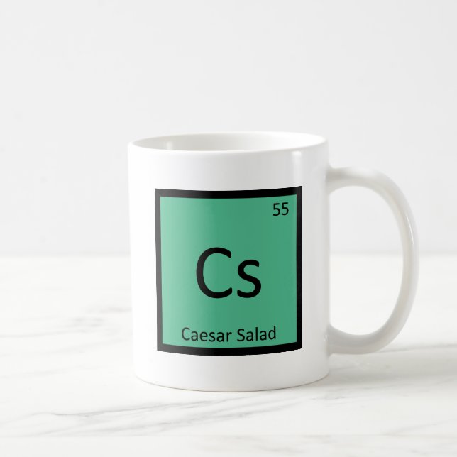 Taza De Café Cs - Caesar Salad Chemistry Periodic Table Symbol (Derecha)