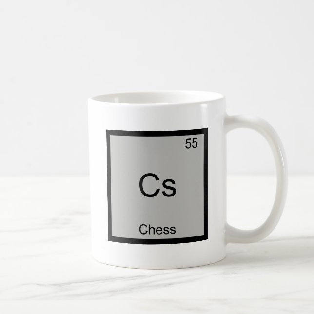 Taza De Café Cs - Chess Funny Chemistry Element Symbol T-Shirt (Derecha)