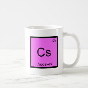 Taza De Café Cs - Cupcakes Elemento Químico Símbolo Tee de post