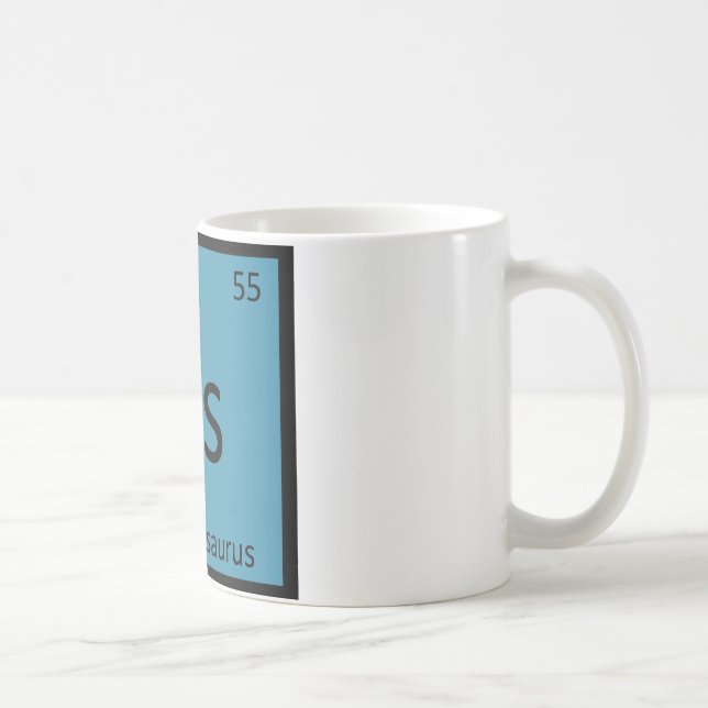Taza De Café Cs - Símbolo de Elemento Dinosaurio Champosaurus (Derecha)