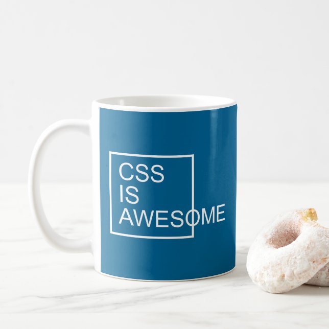 Taza De Café CSS es una curiosa cita geek (Con donut)