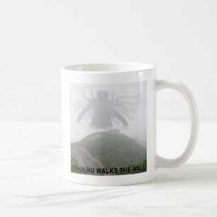 Taza De Café Cthulhu camina la Gran Muralla de China