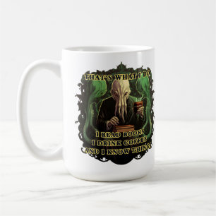 Taza De Café Cthulhu leo libros que tomo café sé cosas