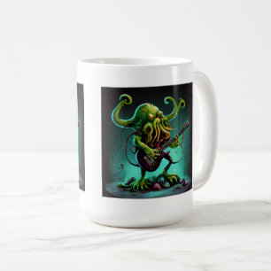 Taza De Café Cthulhu Rock 'n Roll Classic Mug, 15 oz
