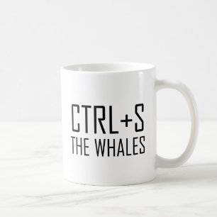 Taza De Café CTRL + S Las Ballenas (Salvar Las Ballenas)