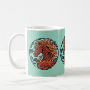 Taza De Café Cuaderno de diseño del año del caballo de fuego 2