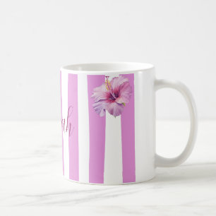 Taza De Café Cuaderno floral de acuarela de lavanda personaliza