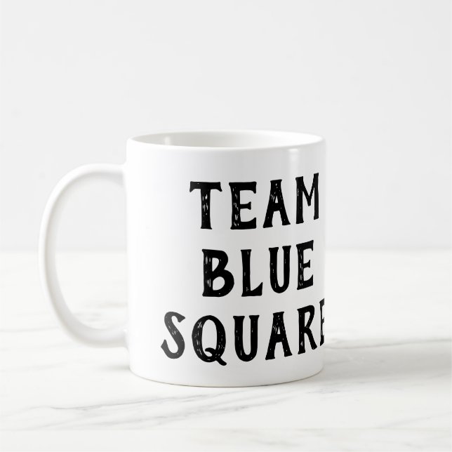 Taza De Café Cuadrado azul del equipo (Izquierda)