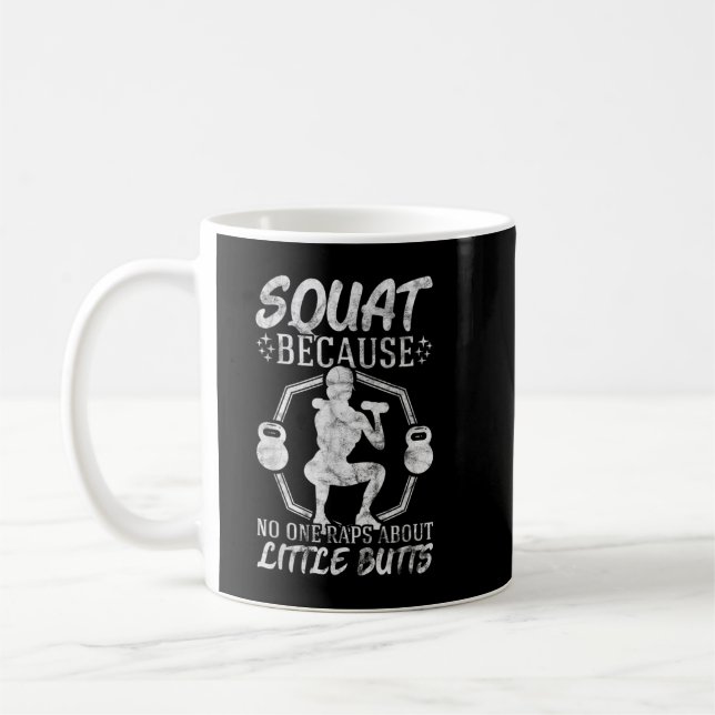Taza De Café Cuadrado porque nadie rapea sobre el Gimnasio De L (Izquierda)