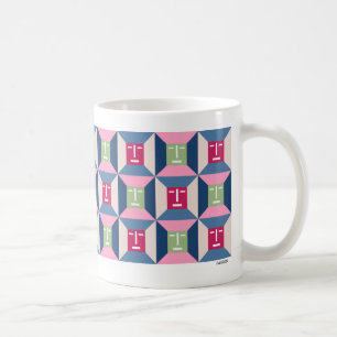 Taza De Café Cuadrados 3 de la cara
