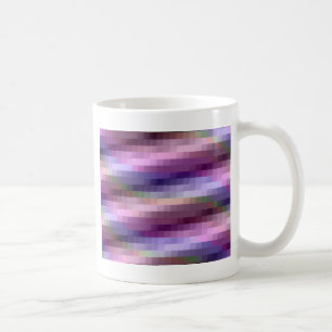 Taza De Café Cuadrados abstractos en morado, rosa y azul