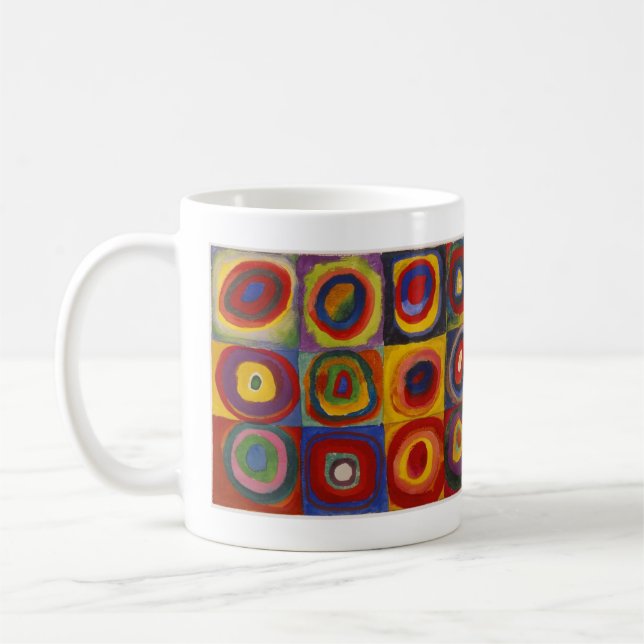 Taza De Café Cuadrados con Círculos Concéntricos (Izquierda)